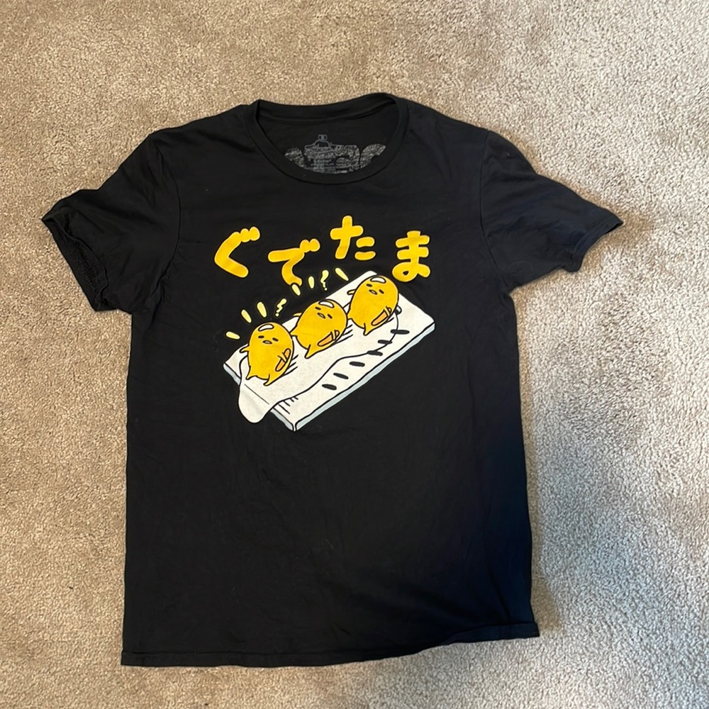 black anime egg shirt